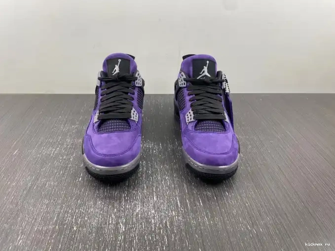 Rep Kickmax Air 4 x Travis Scott Suede Purple Jordan 0509